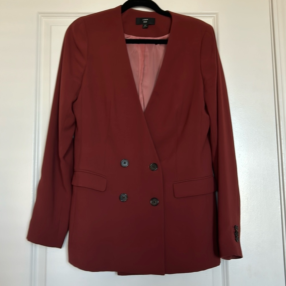 JCREW lightweight maroon blazer